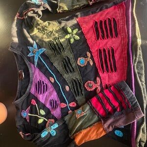 Rising International Multicolor Patchwork Top